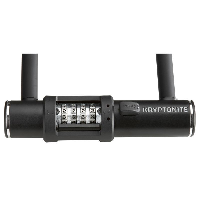 slide 5 of 8, Kryptonite Combination U-Lock - Black: Secure Bike Lock, U-Locks Type, 1 ct