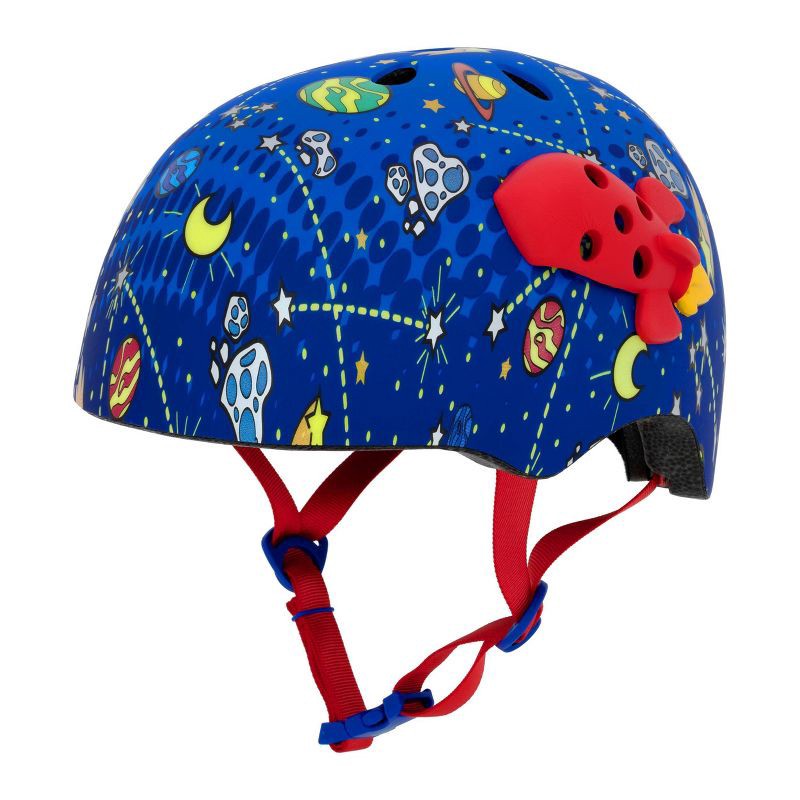 slide 1 of 9, Raskullz Orbit Charms Child Boy Bike Helmet - Blue/Red, 1 ct