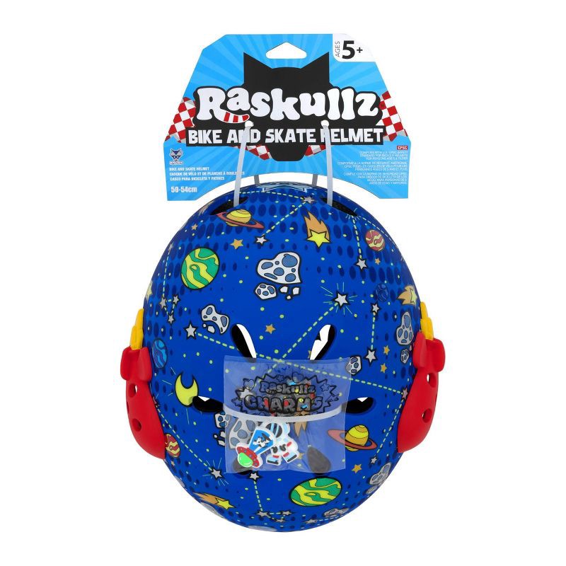 slide 6 of 9, Raskullz Orbit Charms Child Boy Bike Helmet - Blue/Red, 1 ct