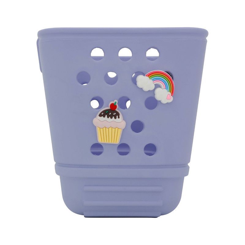 slide 2 of 7, Raskullz Kids' Bike Basket with Charms - Lavendar, 1 ct