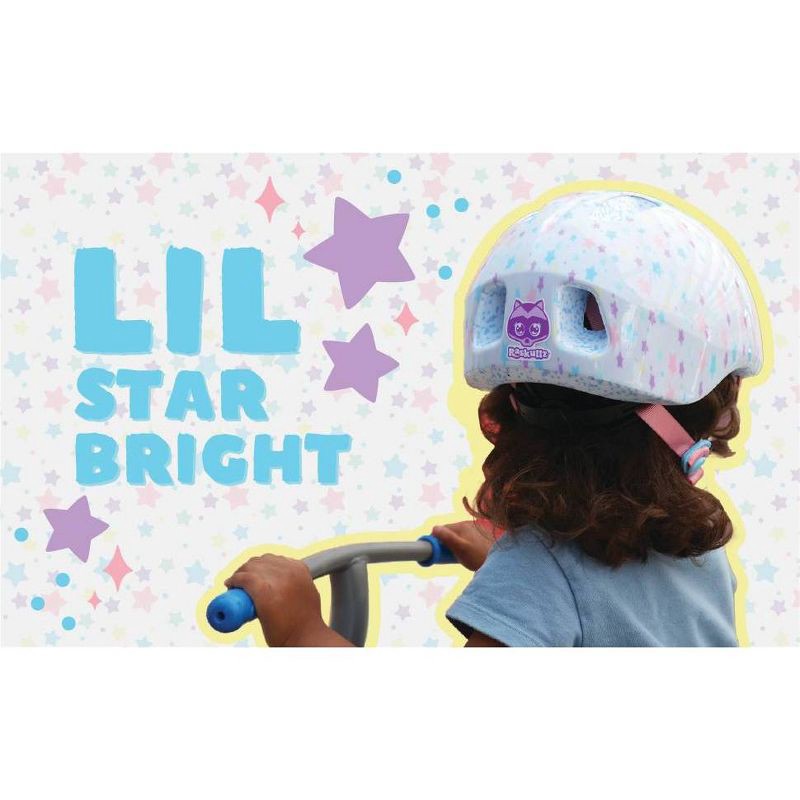 slide 9 of 11, Raskullz Lil Star Bright Infant Girls' Bike Helmet - White, 1 ct