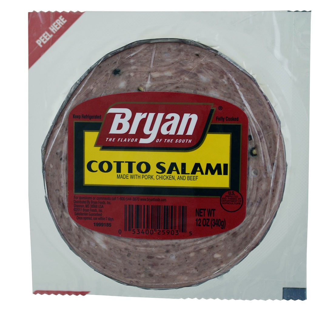 slide 1 of 6, Bryan Cotto Salami Deli Lunch Meat, 12 oz, 340.19 g