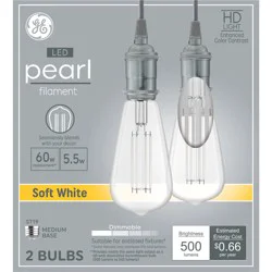 GE Household Lighting GE 2pk 60W ST19 Light Bulbs Soft White