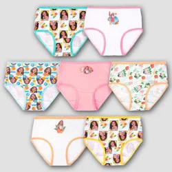 Toddler Girls' Disney Moana Briefs - 4T: Cotton Jersey Underwear, Classic Patterns, 7-Pack