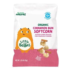 Little Bellies Organic Cinnamon Bun Softcorn Baby Snacks - 1.25oz: For Toddlers, Ready to Eat, Bag