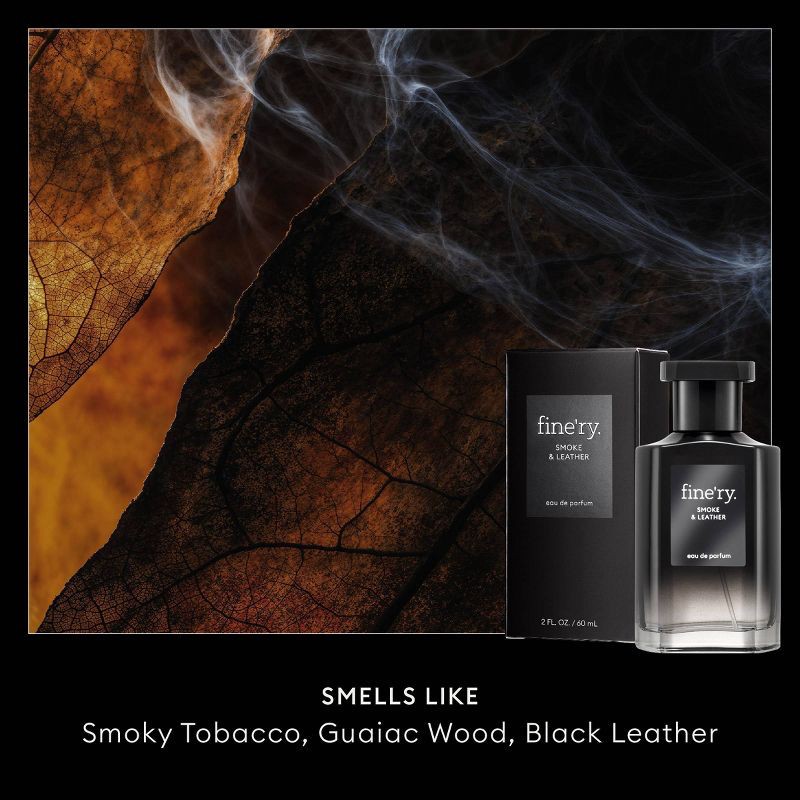 slide 8 of 8, fine'ry. Men's Travel Size Eau De Cologne - Smoke & Leather - 2 fl oz, 2 fl oz