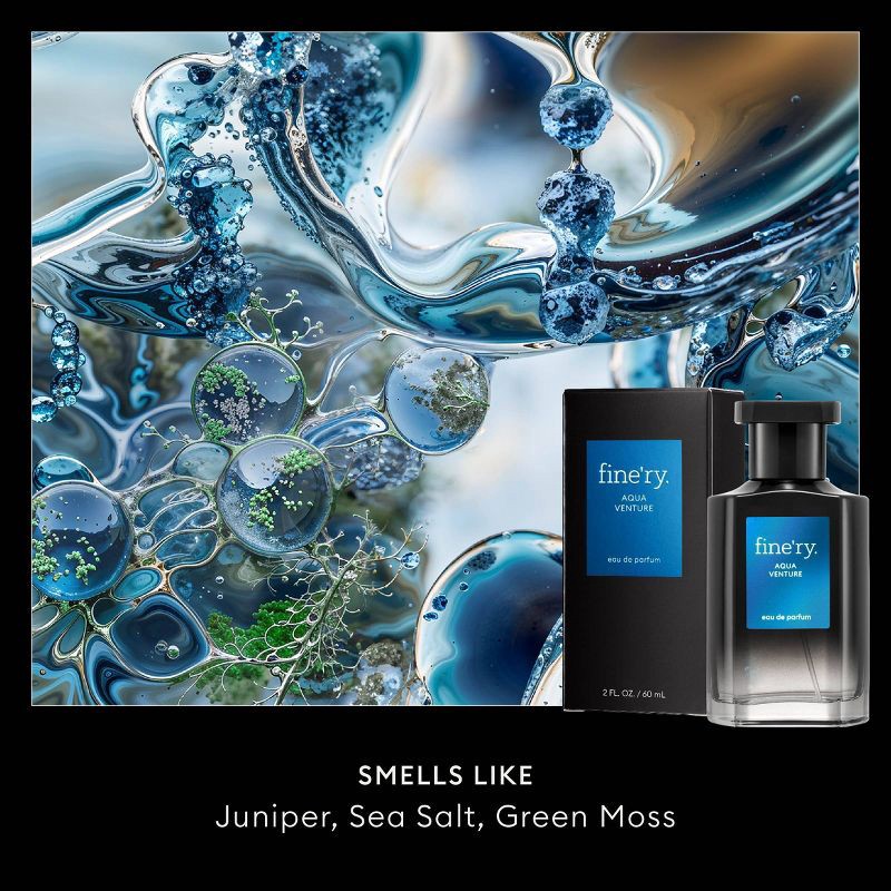 slide 8 of 8, fine'ry. Men's Travel Size Eau De Cologne - Aqua Venture - 2 fl oz, 2 fl oz