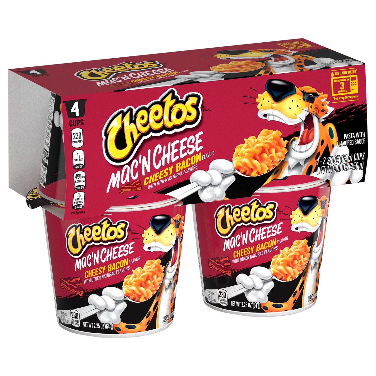 slide 2 of 6, Cheetos Mac'N Cheese, Cheesy Bacon Flavor, 4 Cups, 9.28 oz
