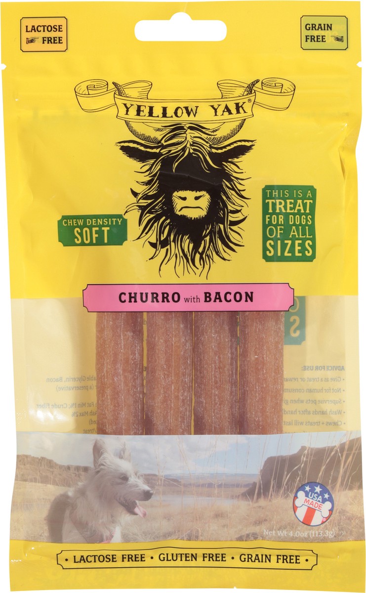slide 9 of 15, Yellow Yak Soft Churro with Bacon Treat for Dogs 4.0 oz, 4 oz