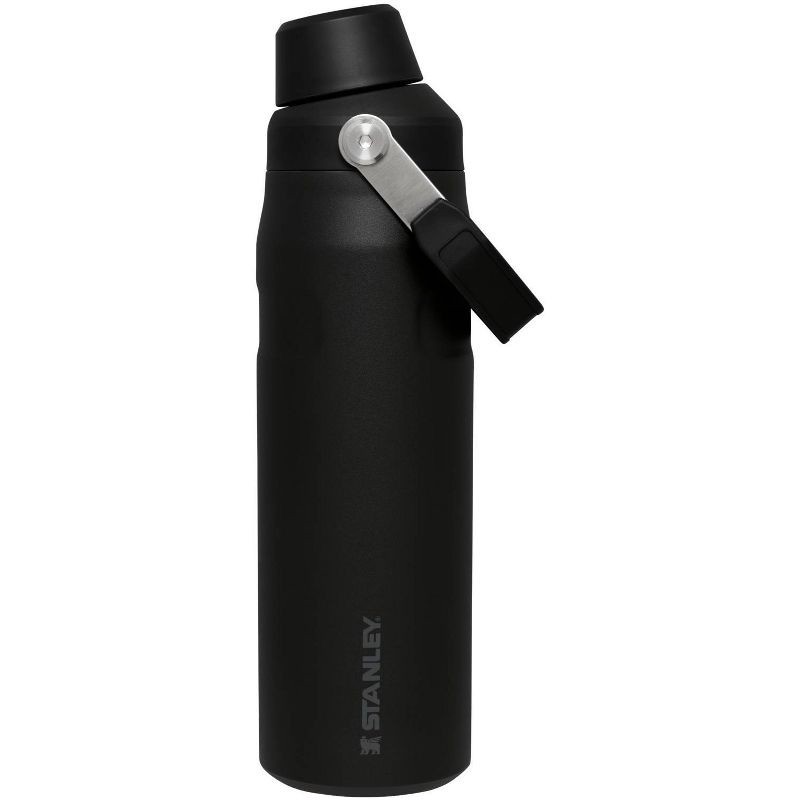 slide 1 of 3, Stanley 24oz IceFlow Aerolight Fast Flow Water Bottle - Black 2.0: Double-Wall, BPA-Free, Leakproof Stainless Steel, 24 oz