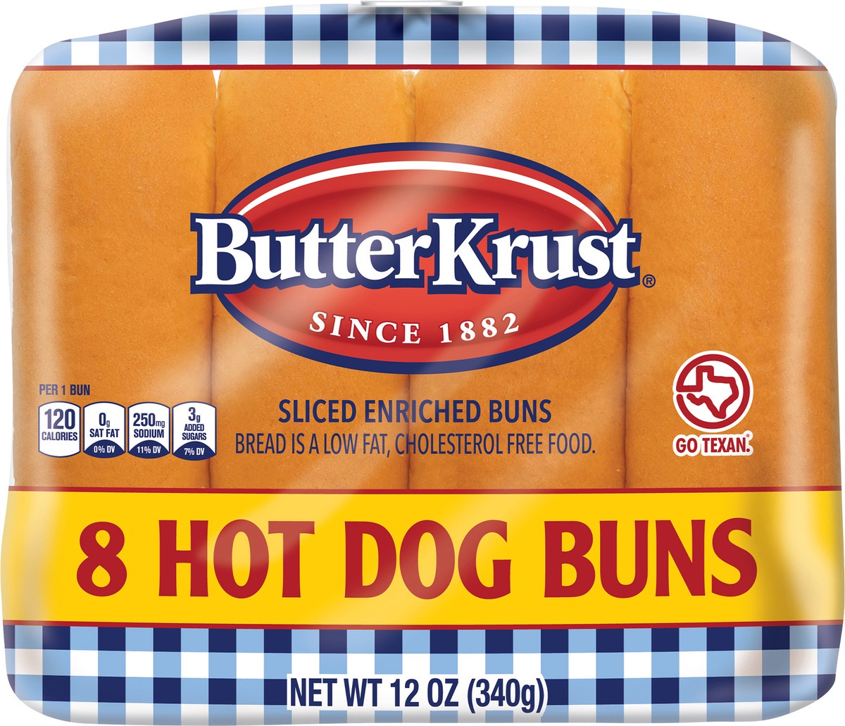 slide 5 of 13, BUTTER KRUST Butterkrust Hot Dog Rolls, 1 ct