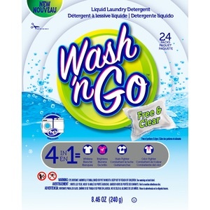 slide 1 of 1, Wash 'N Go Free & Clear, 24 ct