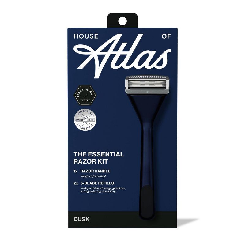 slide 1 of 9, House of Atlas Essential Razor Kit - Dusk - 5ct, 5 ct