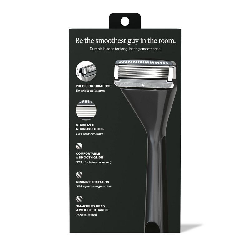 slide 3 of 9, House of Atlas Premium Razor Kit - Gunmetal - 5ct, 5 ct
