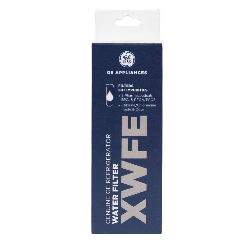 slide 3 of 7, GE Appliances XWFE Replacement Refrigerator Water Filter: Filters Pharmaceuticals, Atrazine, Mercury, Lead, Pesticides, 1 ct