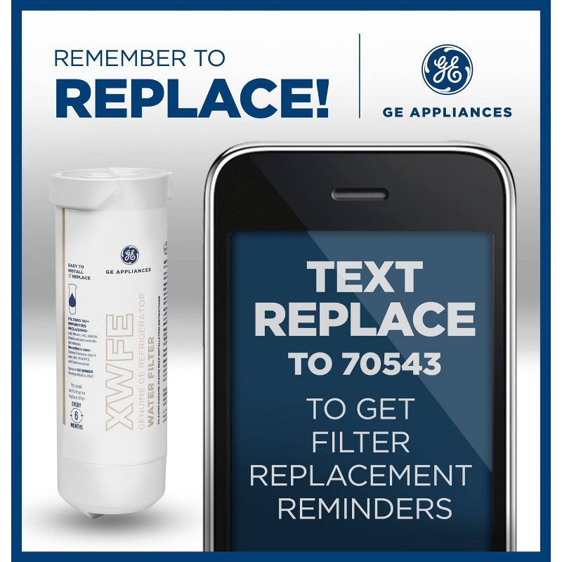 slide 5 of 7, GE Appliances XWFE Replacement Refrigerator Water Filter: Filters Pharmaceuticals, Atrazine, Mercury, Lead, Pesticides, 1 ct