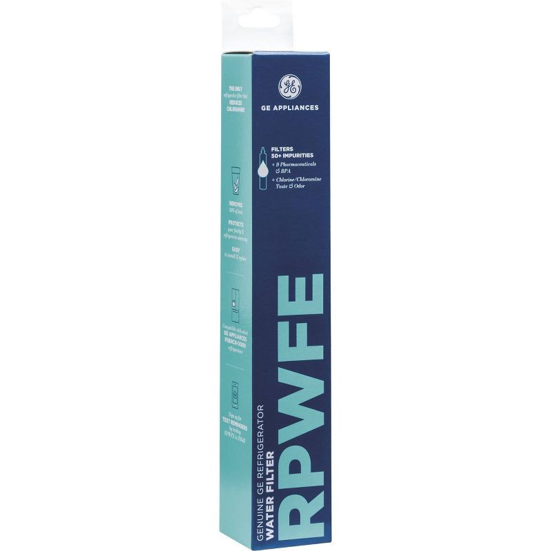 slide 8 of 8, GE Appliances RPWFE Replacement Refrigerator Water Filter: Filters Pharmaceuticals, Asbestos, Mercury, Lead, Pesticides, 1 ct