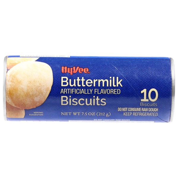 slide 1 of 8, Hy-vee Buttermilk Flavored Biscuits, 10 ct; 7.5 oz