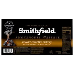 Smithfield Smokehouse Reserve Smokin' Campfire Hickory Bacon