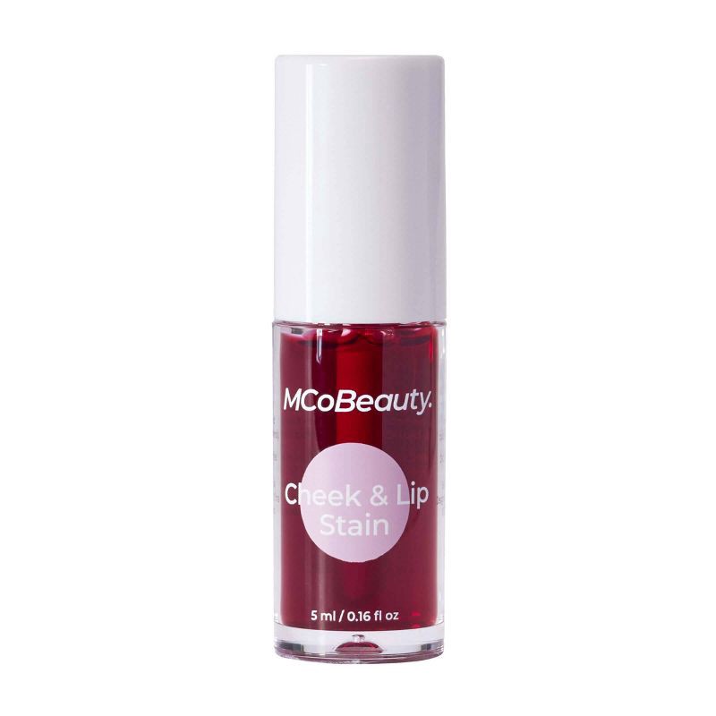 slide 1 of 9, MCoBeauty Cheek & Lip Stain 2-in-1 Liquid Tint - Rosy Red, 1 ct