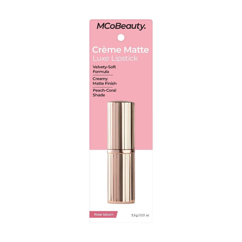 slide 11 of 11, MCoBeauty Creme Matte Luxe Lipstick - Rose Saturn - 0.12oz, 0.12 oz
