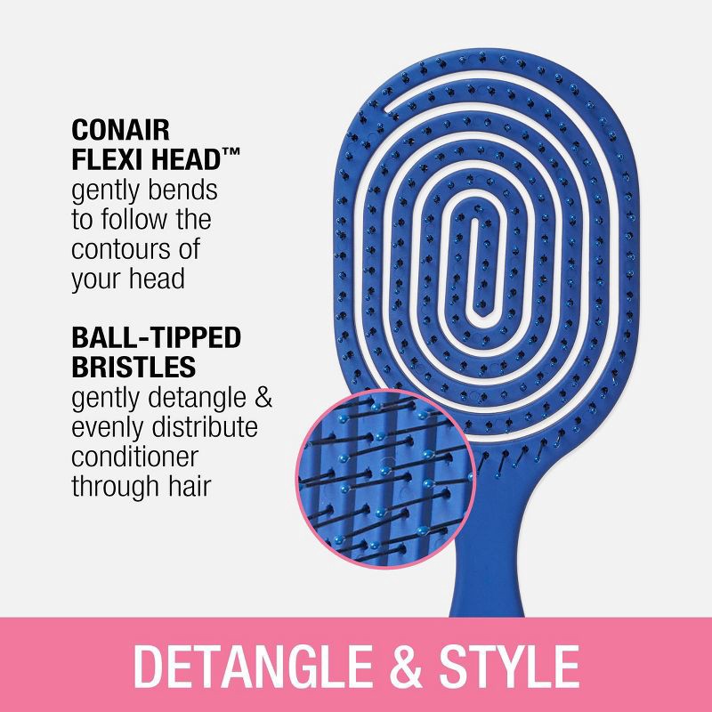 slide 3 of 7, Conair Detangle Delight Circle Flexi-Head Vent Hair Brush, 1 ct