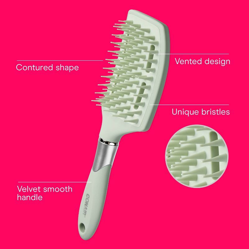 slide 2 of 8, Conair Velvet Touch Vent Blowdry Vent Hair Brush - All Hair, 1 ct