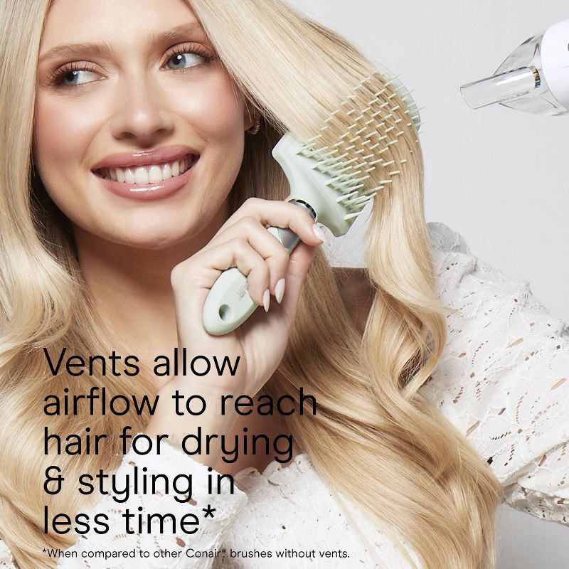 slide 6 of 8, Conair Velvet Touch Vent Blowdry Vent Hair Brush - All Hair, 1 ct