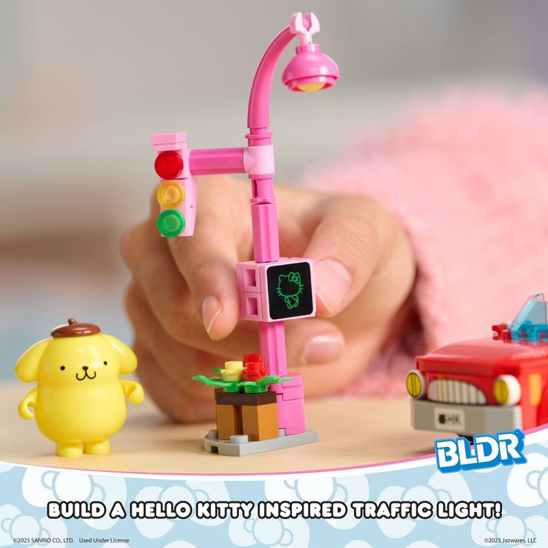 slide 19 of 20, BLDR Hello Kitty and Friends Badtz-Maru's Convertible Building Set with Badtz-Maru and Pompompurin Minifigures, 1 ct