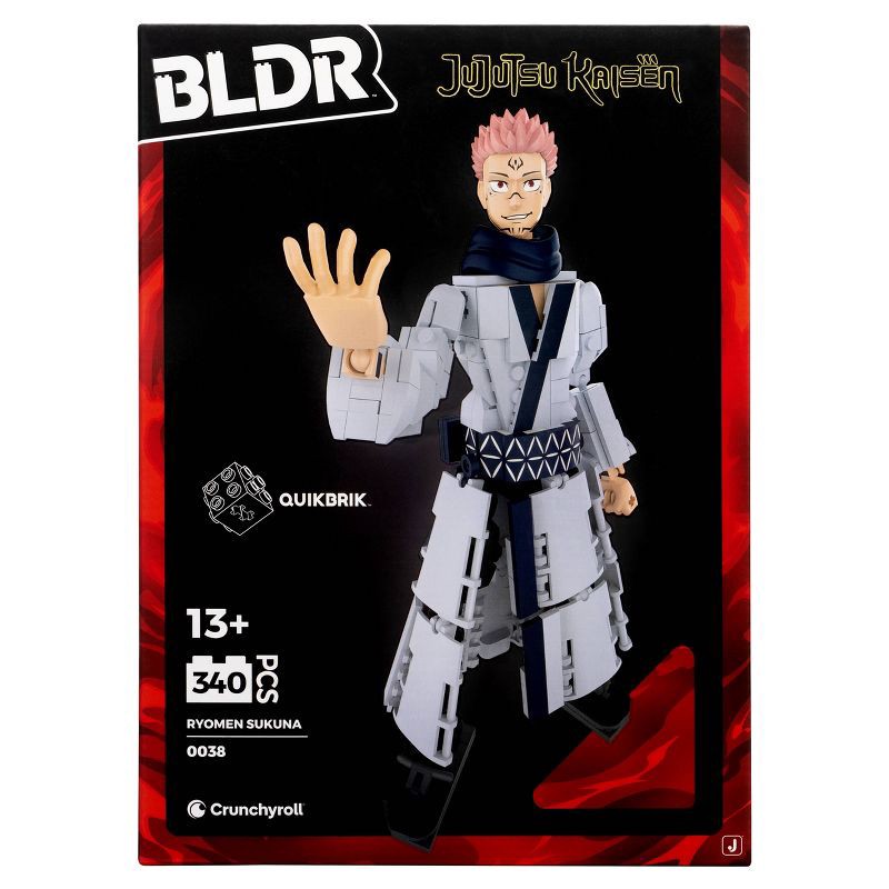 slide 2 of 11, BLDR Ryomen Sukuna Crunchyroll Medium Building Set: 340 Pieces, Enhances Fine Motor Skills, Anime Plastic Kit, 340 ct