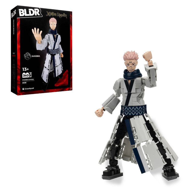 slide 3 of 11, BLDR Ryomen Sukuna Crunchyroll Medium Building Set: 340 Pieces, Enhances Fine Motor Skills, Anime Plastic Kit, 340 ct