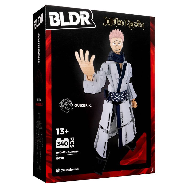 slide 10 of 11, BLDR Ryomen Sukuna Crunchyroll Medium Building Set: 340 Pieces, Enhances Fine Motor Skills, Anime Plastic Kit, 340 ct