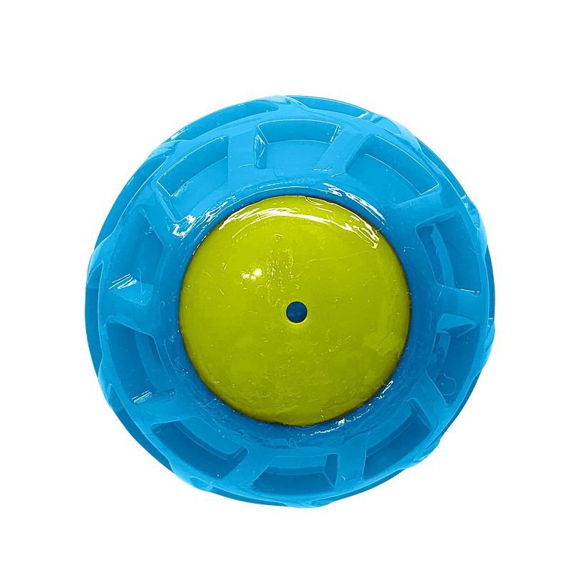 slide 3 of 6, NERF EXO Squeak Dog Barbell Toy, 1 ct