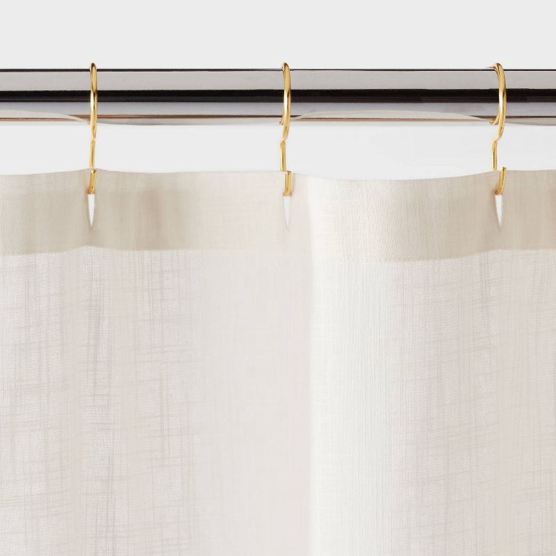 slide 3 of 5, 13pc Coastal Abstract Shower Curtain Set Cream/Red - Threshold™, 13 ct