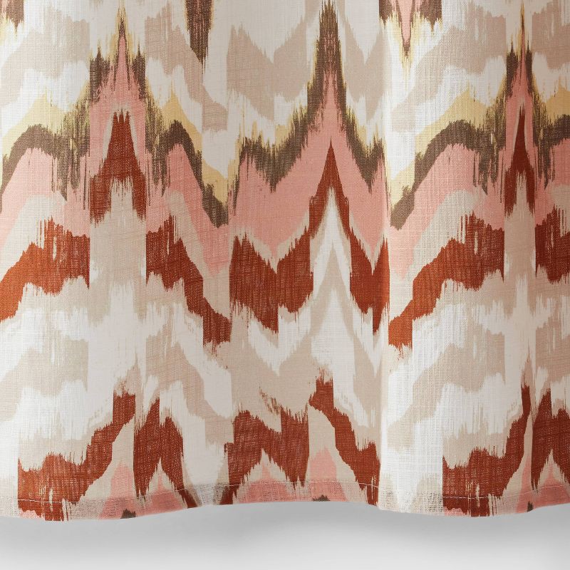 slide 4 of 5, 13pc Coastal Abstract Shower Curtain Set Cream/Red - Threshold™, 13 ct