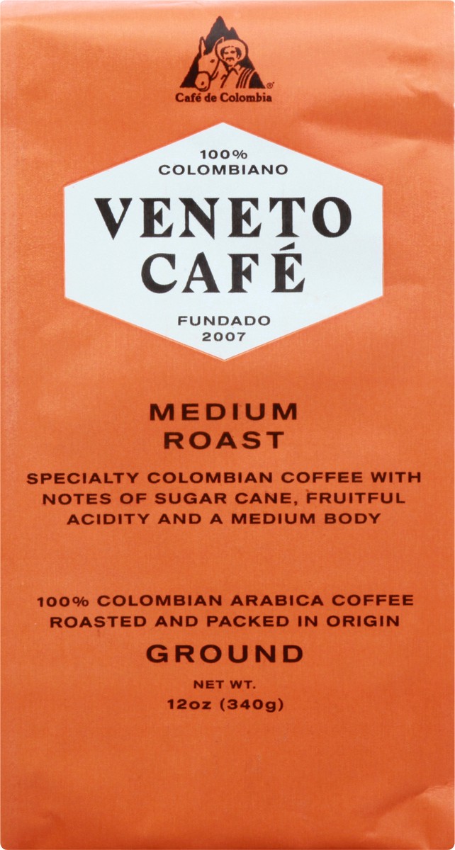 slide 2 of 12, Veneto Cafe 100% Colombian Medium Roast Ground Coffee 12 oz, 12 oz