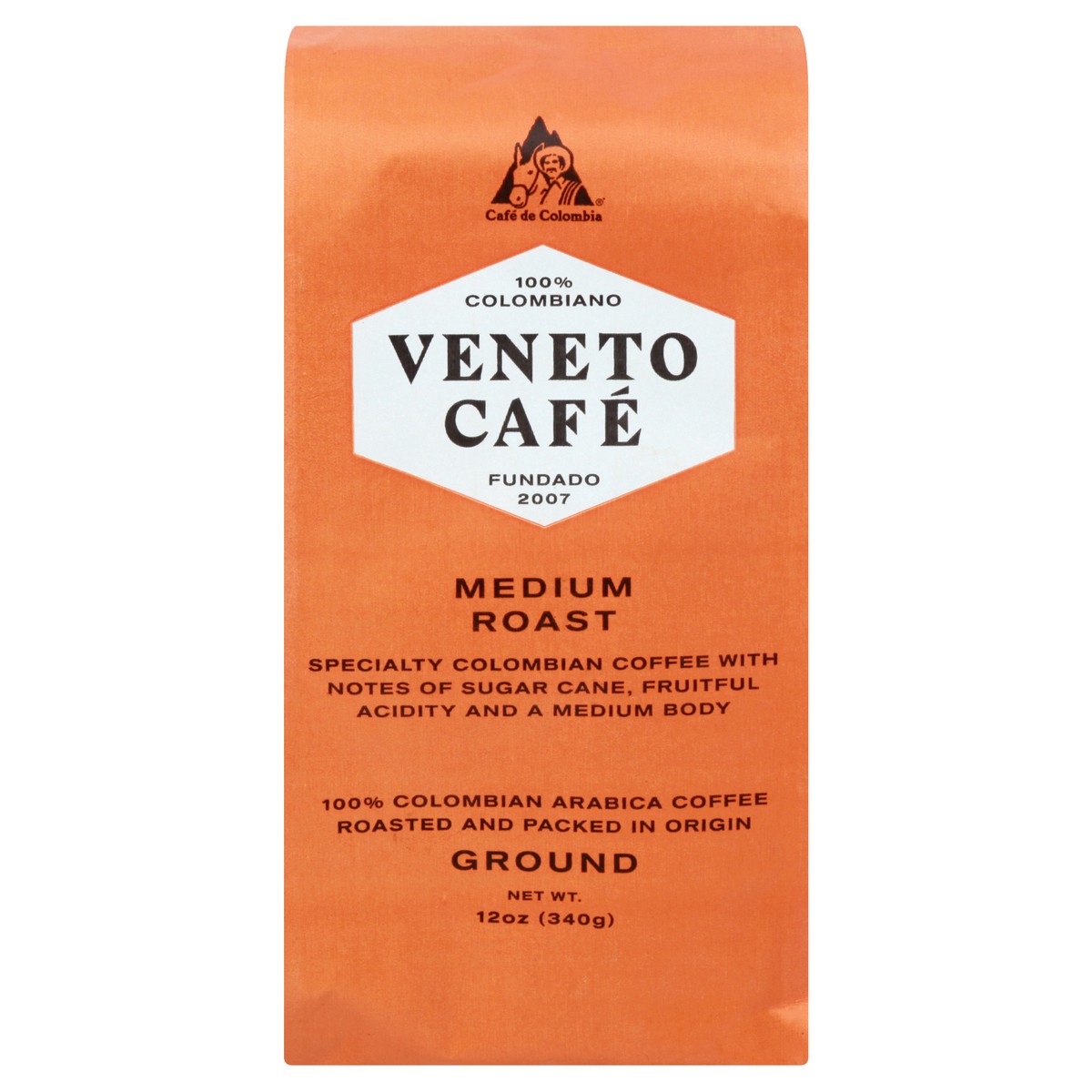 slide 1 of 12, Veneto Cafe 100% Colombian Medium Roast Ground Coffee 12 oz, 12 oz