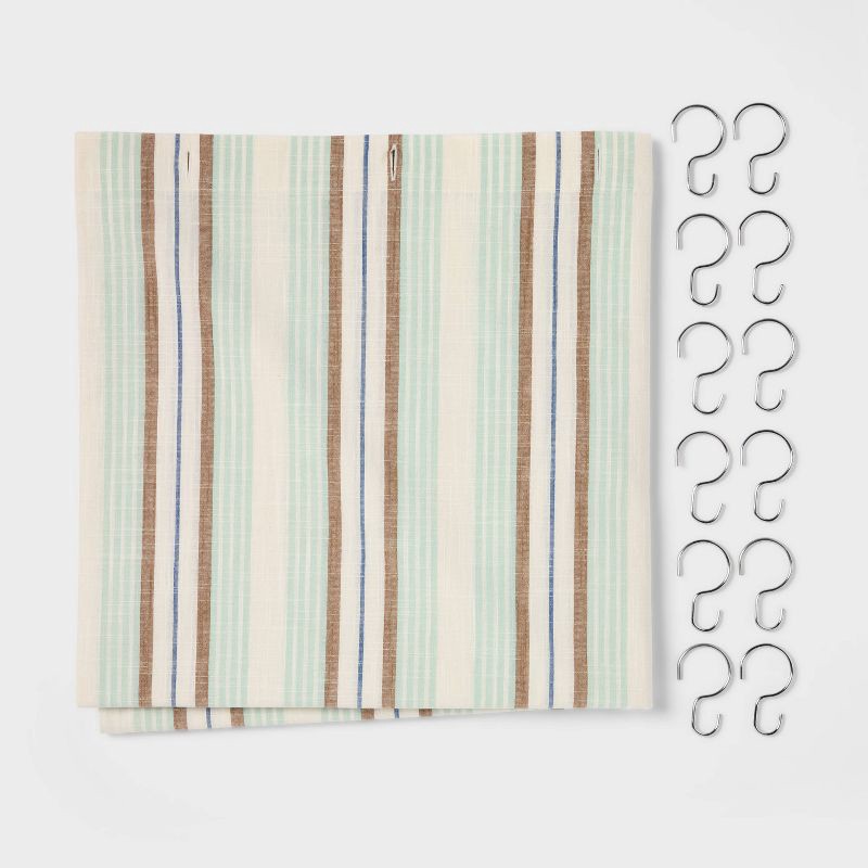 slide 5 of 5, 13pc Coastal Mondadori Shower Curtain Set - Threshold™, 13 ct