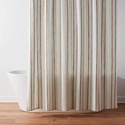 13pc Textured Stripe Shower Curtain Set Green - Threshold™
