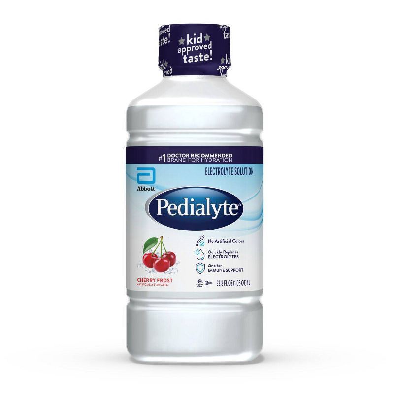 slide 1 of 8, Pedialyte Electrolyte Solution Hydration Drink - Cherry Frost - 33.8 fl oz, 33.8 fl oz