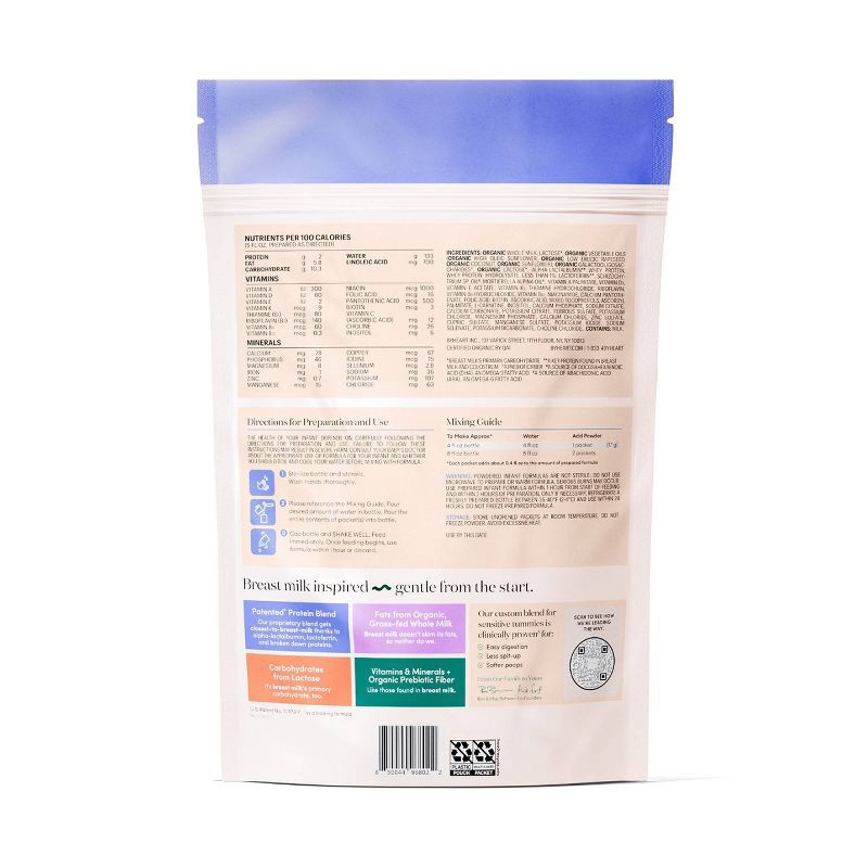 slide 6 of 9, ByHeart Infant Formula Anywhere Pack - Gentle, Easy-to-Digest - Made with Organic, Grass-Fed Whole Milk - 8.4oz/14ct, 