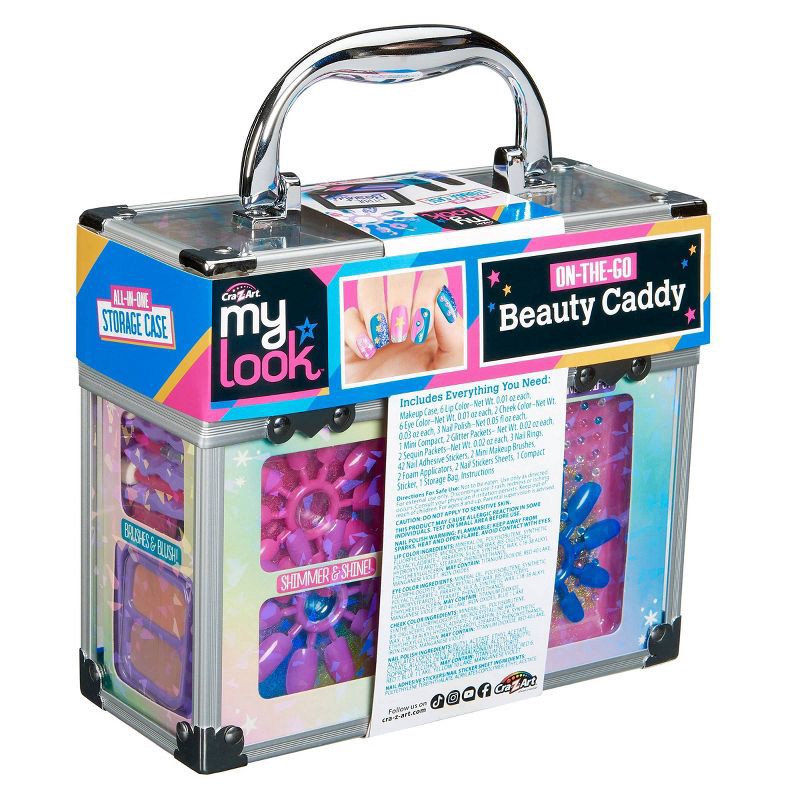 slide 9 of 9, My Look All in one Beauty Caddy: Craft Activity Kit with Applicator & Nail Polish, Plastic Material, 1 ct