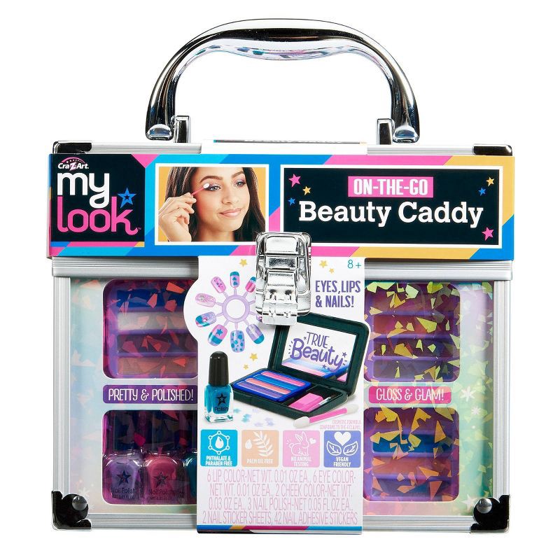 slide 1 of 9, My Look All in one Beauty Caddy: Craft Activity Kit with Applicator & Nail Polish, Plastic Material, 1 ct