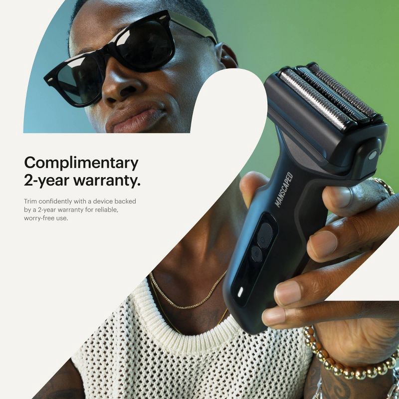 slide 7 of 12, Manscaped The Chairman Plus Essentials Kit, Electric Foil Face Shaver and SkinSafe Precision Trimmer with Soothing Aftershave Serum, 1 ct