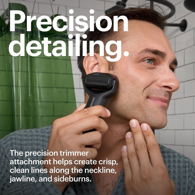 slide 8 of 12, Manscaped The Chairman Plus Essentials Kit, Electric Foil Face Shaver and SkinSafe Precision Trimmer with Soothing Aftershave Serum, 1 ct