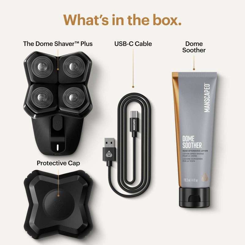 slide 4 of 13, Manscaped Dome Shaver Plus Essentials Kit, 1 ct