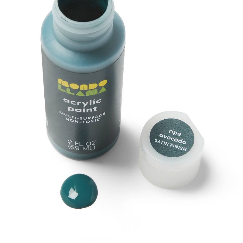 slide 2 of 3, 2oz Satin Acrylic Paint Ripe Avocado - Mondo Llama™, 2 oz