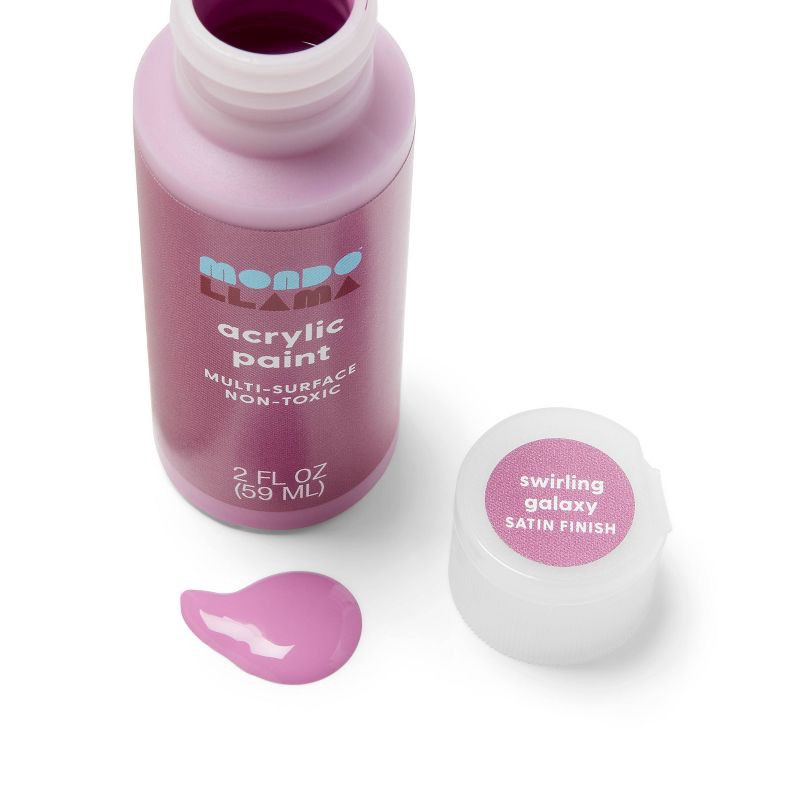 slide 2 of 3, 2oz Satin Acrylic Paint Swirling Galaxy - Mondo Llama™, 2 oz