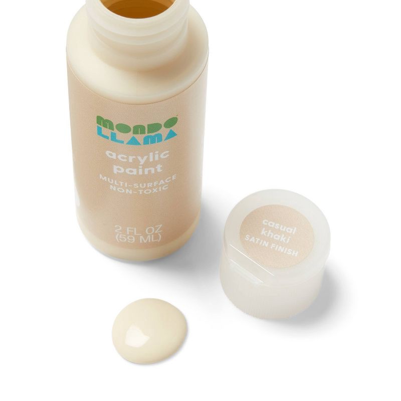 slide 2 of 3, 2oz Satin Acrylic Paint Casual Khaki - Mondo Llama™, 2 oz