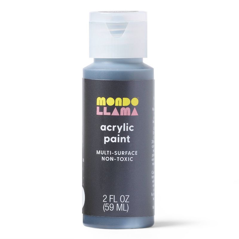 slide 1 of 3, 2oz Metallic Acrylic Paint Galactic Graphite - Mondo Llama™, 2 oz